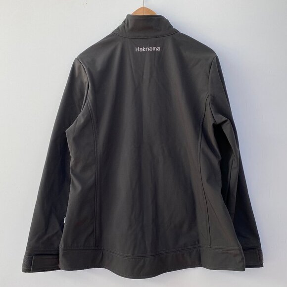 NWT Soft Shell Jacket Womens L Windproof Fleece Lined Zip Up Outdoor Black - Picture 4 of 14